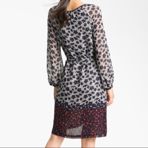 Tory Burch Lisa Silk Floral Keyhole Dress Size 6 - Picture 2 of 14
